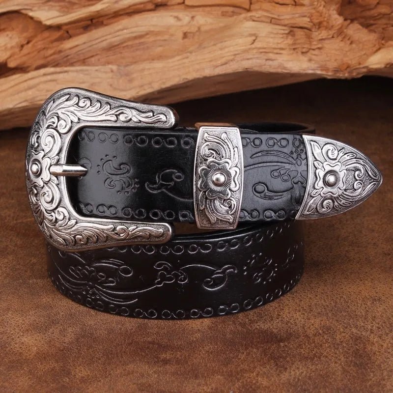 Oscar | Distressed Leather Cowboy Belt
