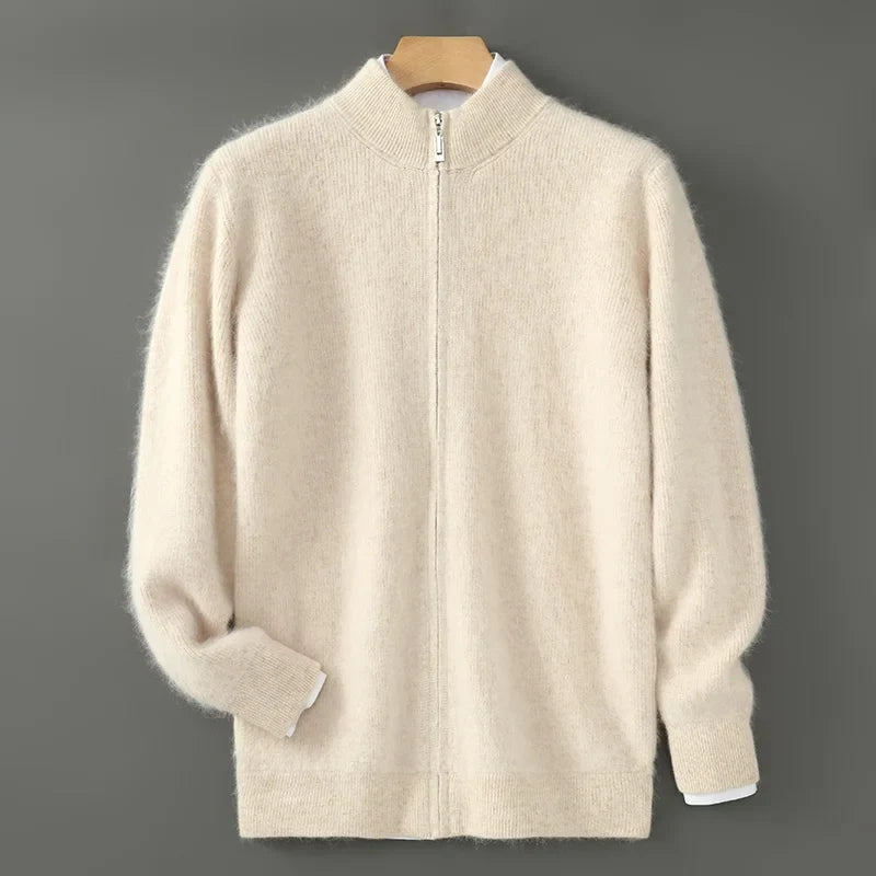 Nathaniel | Luxe Wool Cashmere Zip-Up Sweater