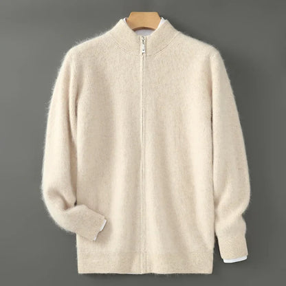 Nathaniel | Luxe Wool Cashmere Zip-Up Sweater