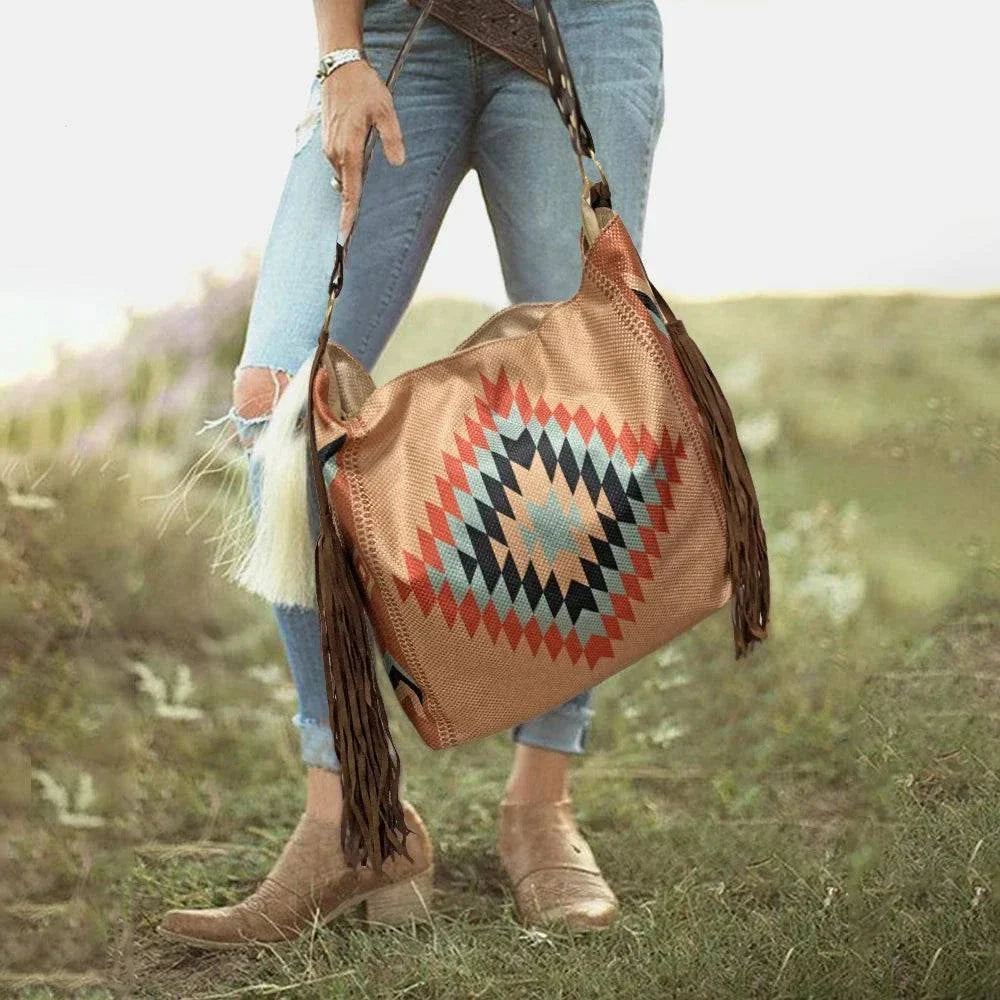 Gemma | Luxe Boho Canvas Shoulder Bag