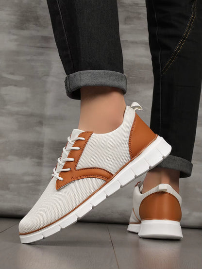 Desmond | Premium Canvas Leather Sneakers with Orthopedic Footbed