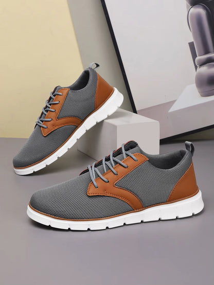 Desmond | Premium Canvas Leather Sneakers with Orthopedic Footbed