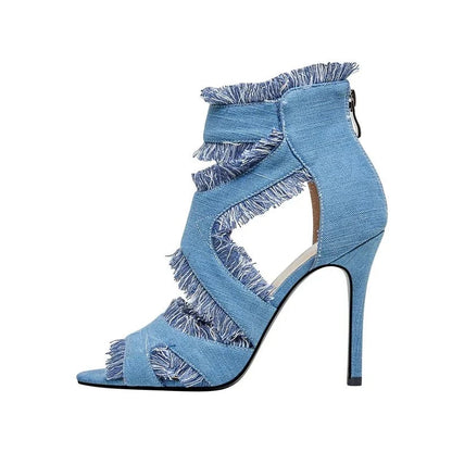 Esme | Chic Denim Heels