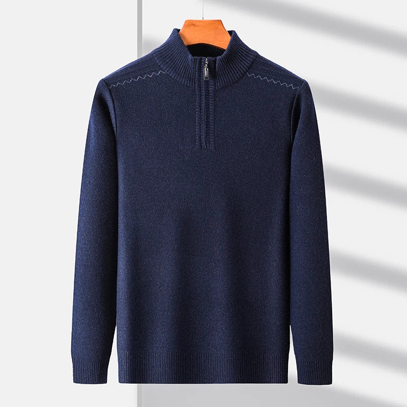 Mathis | Luxe Wool Blend Quarter-Zip Sweater