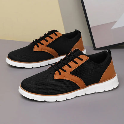 Desmond | Premium Canvas Leather Sneakers with Orthopedic Footbed