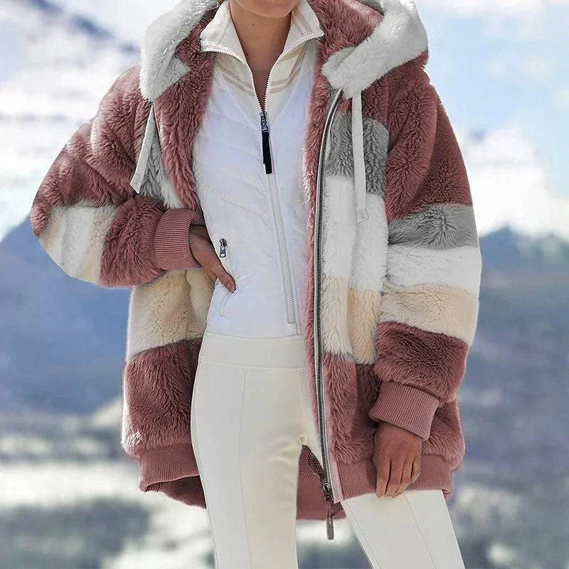 Esme | Luxe Colorblock Plush Overcoat