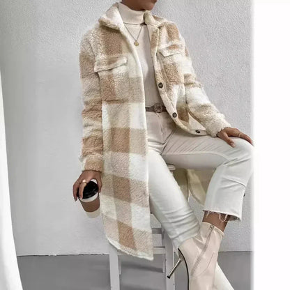 Esme | Luxe Plush Plaid Overcoat