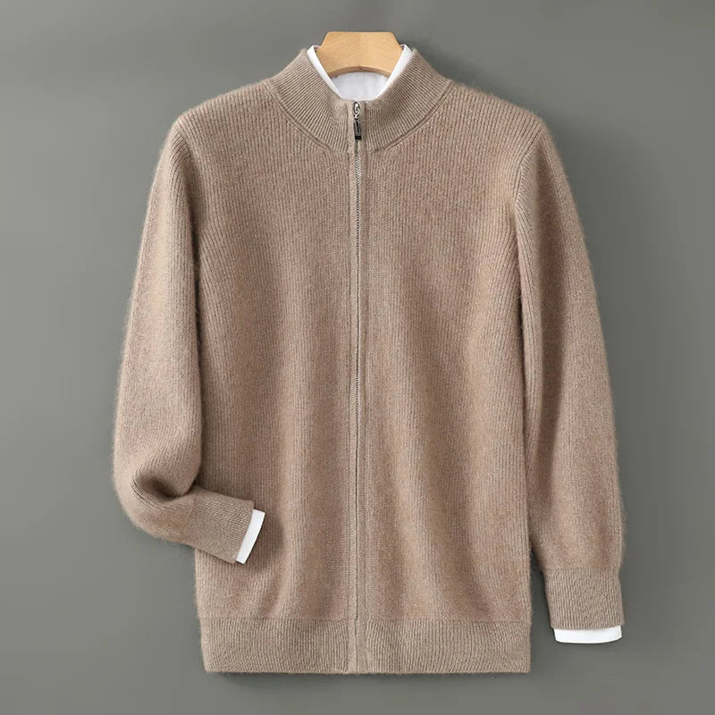 Nathaniel | Luxe Wool Cashmere Zip-Up Sweater