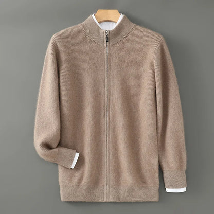 Nathaniel | Luxe Wool Cashmere Zip-Up Sweater
