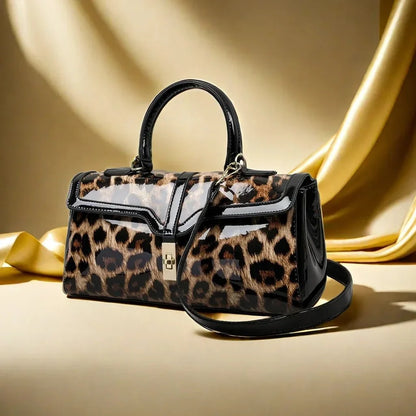 Esme | Luxe Leather Leopard Print Bag