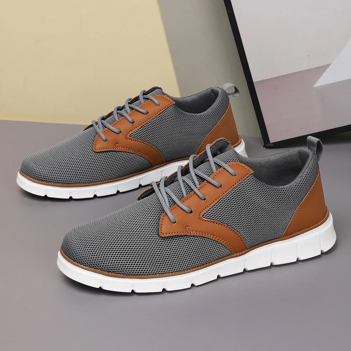Desmond | Premium Canvas Leather Sneakers with Orthopedic Footbed