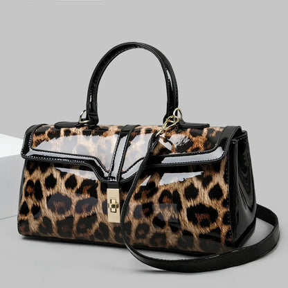 Esme | Luxe Leather Leopard Print Bag