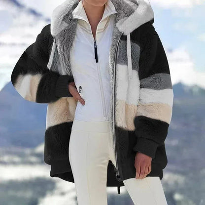 Esme | Luxe Colorblock Plush Overcoat