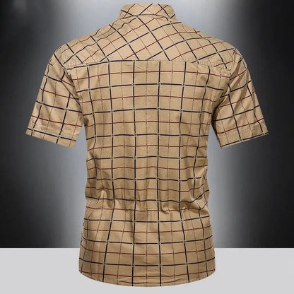 Theo | Chic Short Sleeve Checkered Shirt