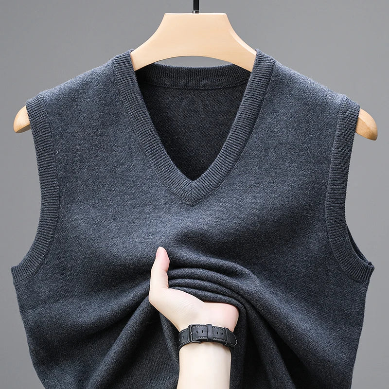 Barnaby | Luxe Wool V-Neck Sweater Vest