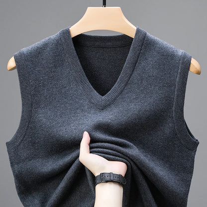 Barnaby | Luxe Wool V-Neck Sweater Vest