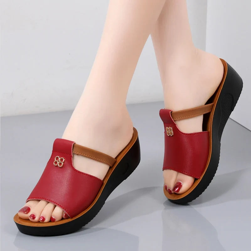 Wilhelmina | Luxe Leather Open-Toe Sandals