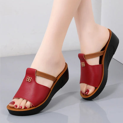 Wilhelmina | Luxe Leather Open-Toe Sandals