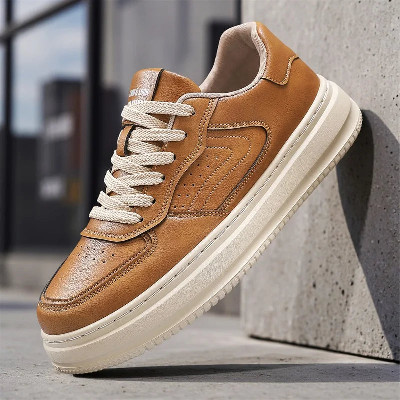 Ambrose | Premium Leather Lace-Up Sneakers