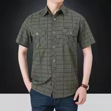 Theo | Chic Short Sleeve Checkered Shirt