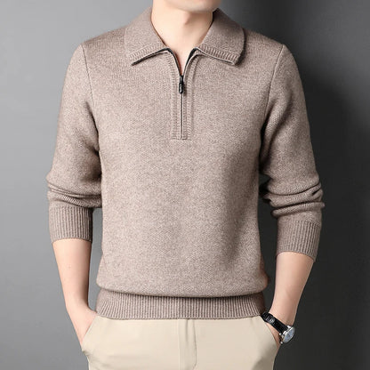 Julian | Luxe Quarter-Zip Knit Jumper