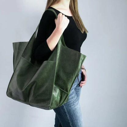 Quinn | Luxe Oversized Leather Tote