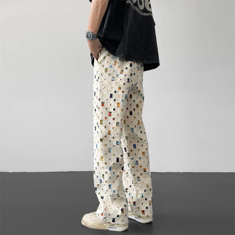 Julian | Tavira Patterned Straight Fit Pants