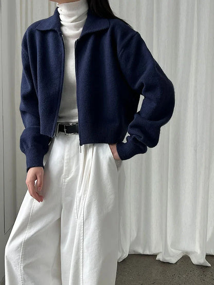 Belinda | Luxe Double-Zip Knit Cardigan