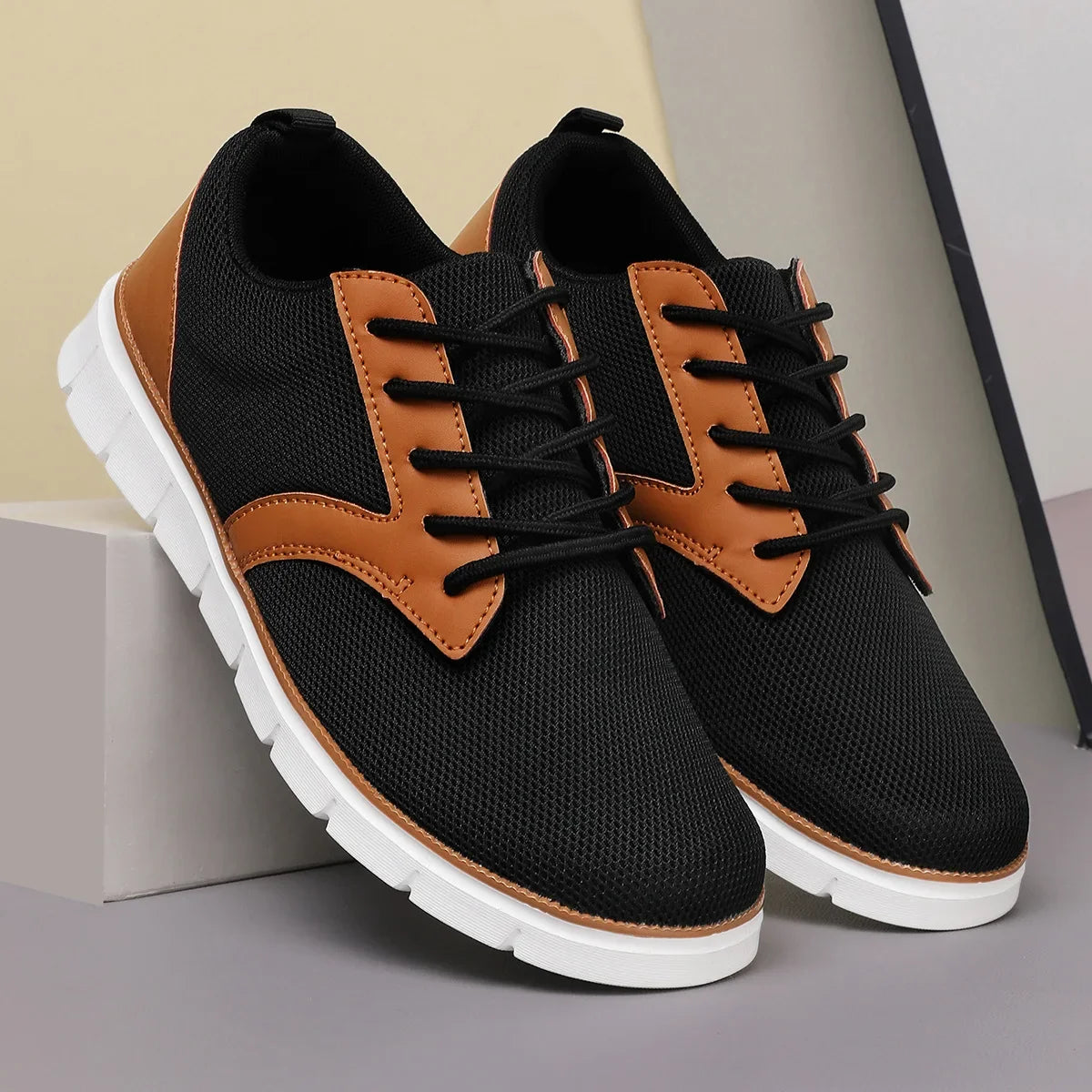 Desmond | Premium Canvas Leather Sneakers with Orthopedic Footbed