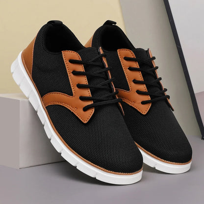 Desmond | Premium Canvas Leather Sneakers with Orthopedic Footbed