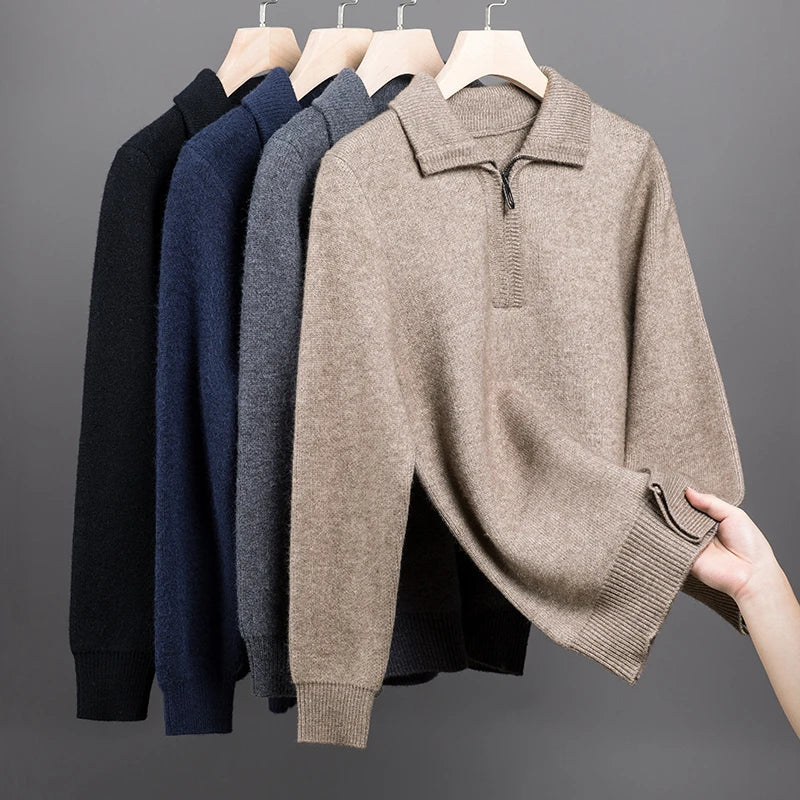 Julian | Luxe Quarter-Zip Knit Jumper