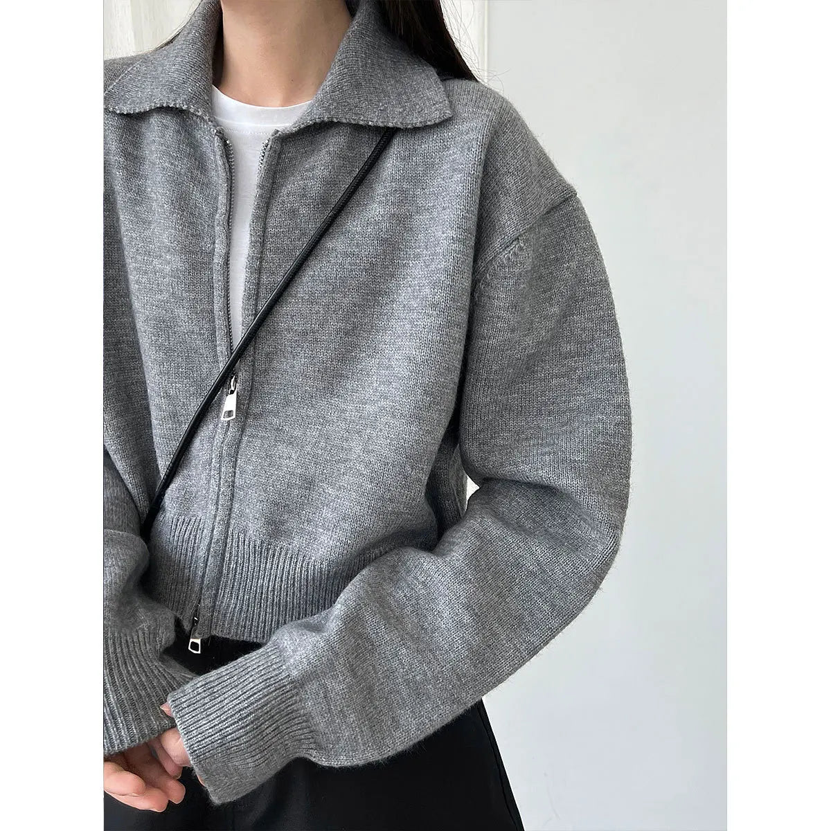 Belinda | Luxe Double-Zip Knit Cardigan