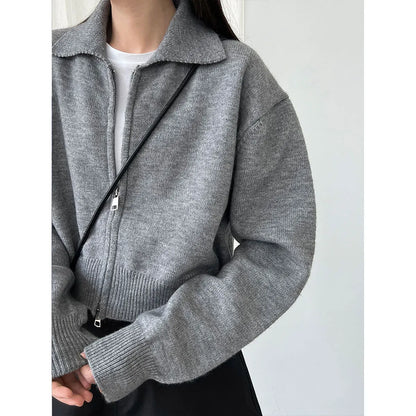 Belinda | Luxe Double-Zip Knit Cardigan