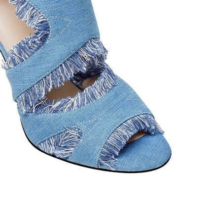 Esme | Chic Denim Heels