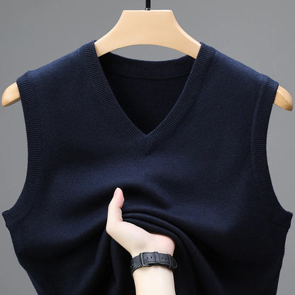 Barnaby | Luxe Wool V-Neck Sweater Vest