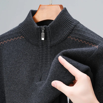 Mathis | Luxe Wool Blend Quarter-Zip Sweater