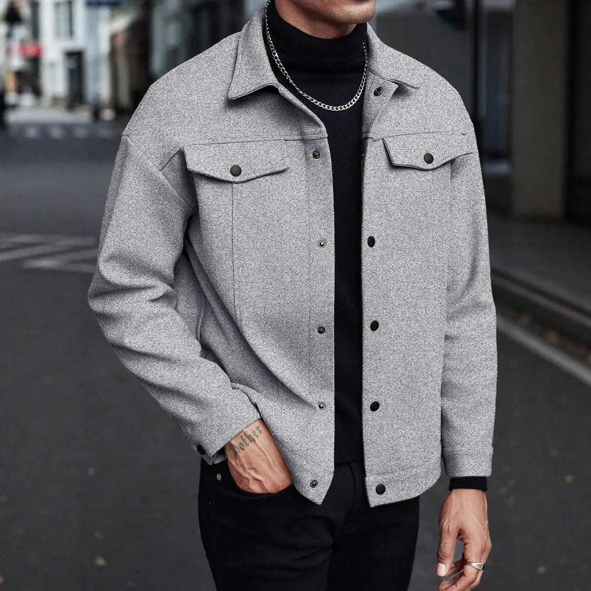 Ignatius | Tailored Wool Button-Up Jacket