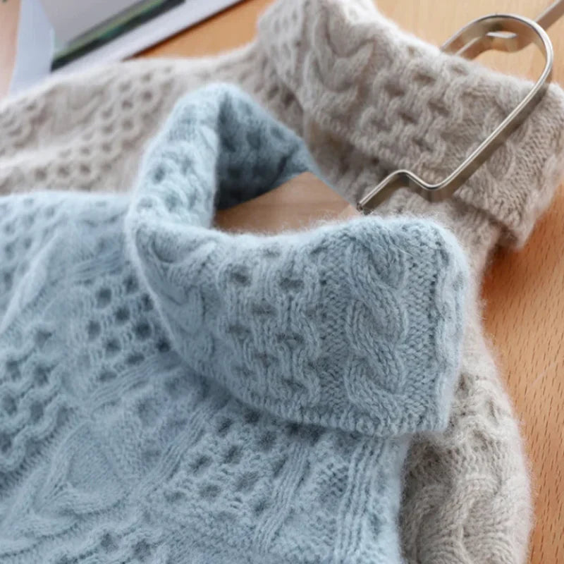 Vivienne | Braided Turtleneck Sweater