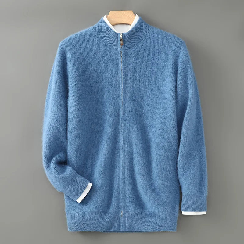 Nathaniel | Luxe Wool Cashmere Zip-Up Sweater