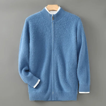 Nathaniel | Luxe Wool Cashmere Zip-Up Sweater
