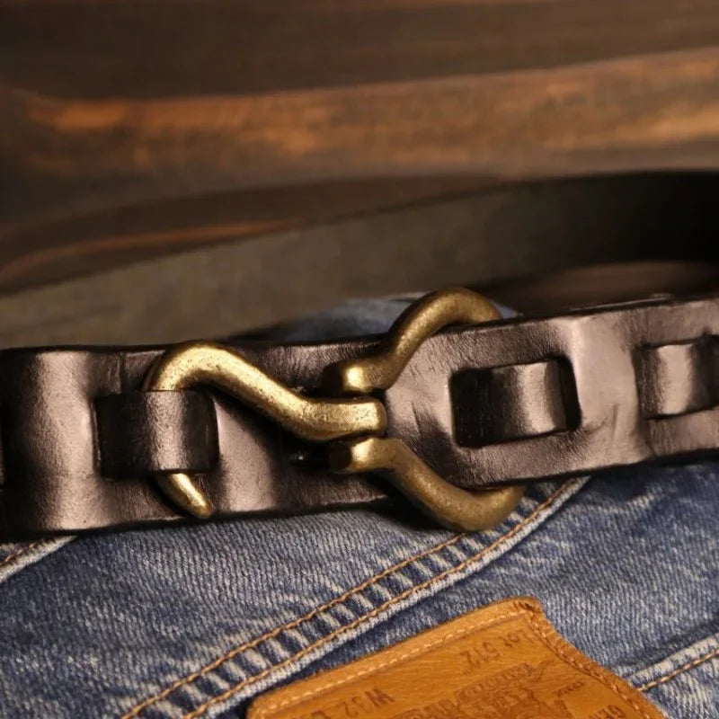 Julian | Luxe Cowhide Hook Belt