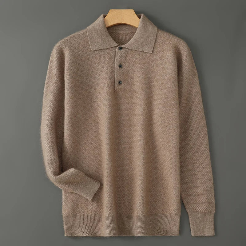 Leander | Luxe Wool Cashmere Button-Up Sweater
