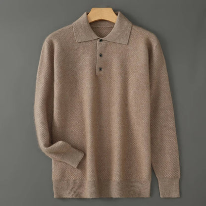 Leander | Luxe Wool Cashmere Button-Up Sweater