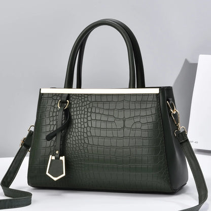 Mariana | Croc-Embossed Leather Structured Handbag