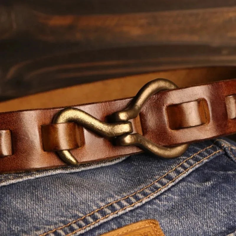 Julian | Luxe Cowhide Hook Belt