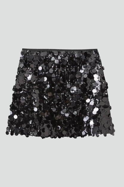 Luna | Fitted Sequin Skirt with Sparkle Surface