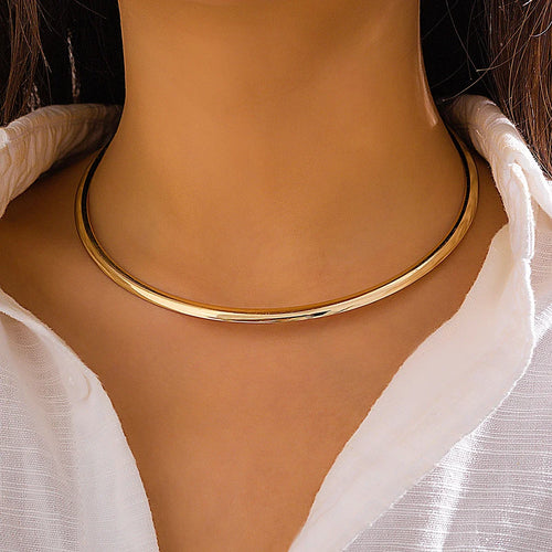 Eliza | Polished Collar Necklace in Non-Tarnish Metal