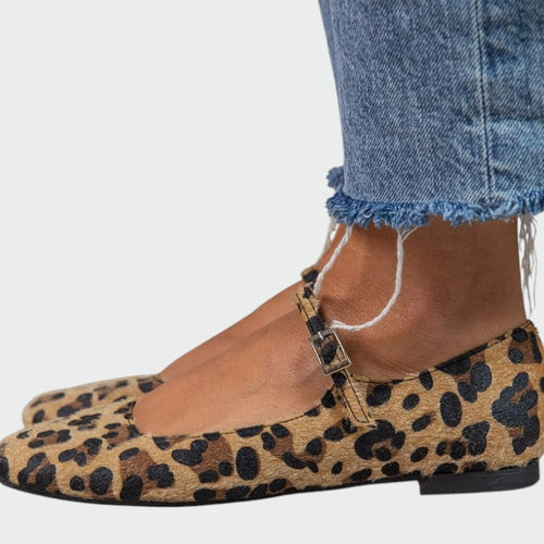 Sophia | Bold Chic Leopard Print Mary Jane Shoes for Women