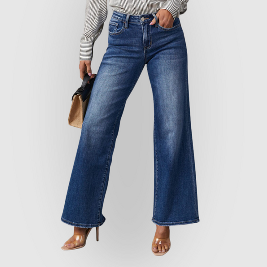 Sophia | Chic High-Waist Flare Wide Leg Jeans