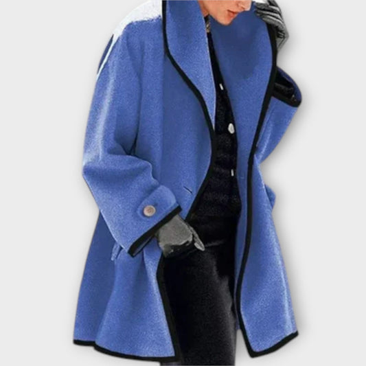 Sophia | Chic Tailored Black Trench Coat for Women